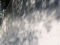 Azz jiggle and wiggle big booty walk down the streets