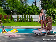 Summer Wet & Wild Fucking Scissoring Lesbians By