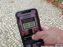 Normal german Guy meet Brunette Pornstar and she allow to fuck