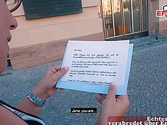 German single girl next door try public blind date and get fucked