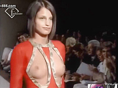 blonde model lingerie show