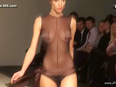 blonde model lingerie show