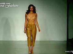 blonde model lingerie show