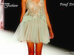 blonde model lingerie show