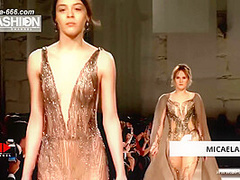 blonde model lingerie show