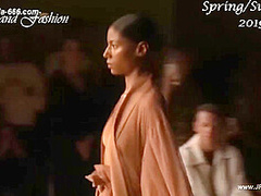 blonde model lingerie show