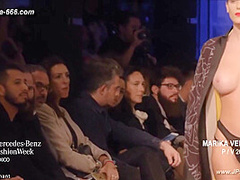 blonde model lingerie show