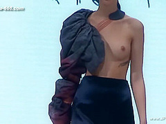 blonde model lingerie show