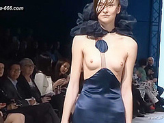 blonde model lingerie show