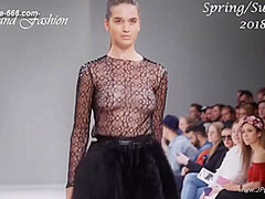 blonde model lingerie show