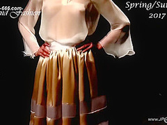 blonde model lingerie show