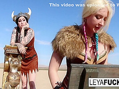 Leya The Viking Takes A Gold Trophy Up Her Ass