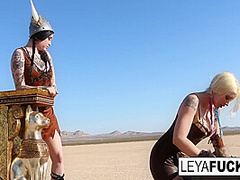 Leya The Viking Takes A Gold Trophy Up Her Ass
