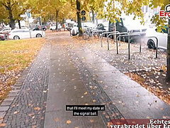 German ugyl housewife picked up from younger guy on street for meet and fuck