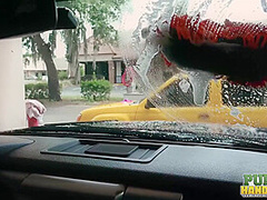 Public Handjobs Sexy Wet Fivesome Car Wash