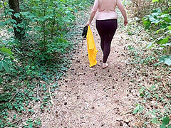 Topless Hiking - Titslapping - Cumshot