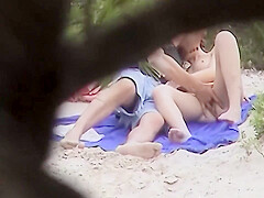 Couple Spied On While Fucking On The Beach