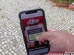 Public flashing real Sexdate with german chubby teen slut