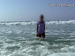 lovely girl nude at beach