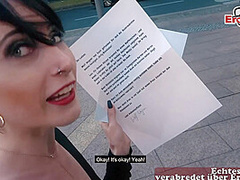 Skinny german punk teen make real Street Date and fuck