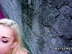 Blonde Makes Sex Tape Outdoor In Public