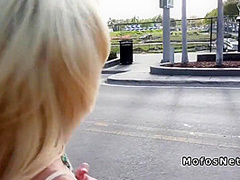 Blonde Makes Sex Tape Outdoor In Public