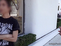 Lovely European Sucks Monster Cock In Public
