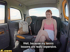 Reality taxi babe fucked outdoor in cab taxi by driver