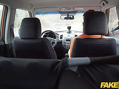 Big Natural Boobs Bouncing As She Fucks Her Driving Examiner