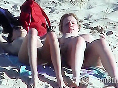 Young Lezzies Love Oil Massage On The Beach