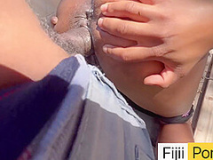 Daddy Str8rich Fuck Both Holes Outside On A Barrel