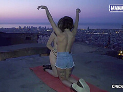 Yuno Love And Betty Foxxx - Wild Lesbians Betty And Yuno Use A Double Dildo To Fulfil Their Pleasures Outdoors