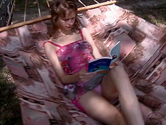 She Is Disturbed By Her Boyfriend During Her Reading