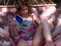 She Is Disturbed By Her Boyfriend During Her Reading