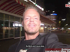 Real Street night date with german skinny teen slut