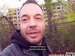 Cute Shy Student Teen Try Outdoor Date With German Pick Up Guy