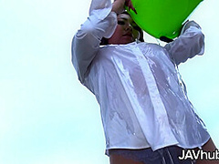 JAVHUB Hikari gets creampied outside in the woods