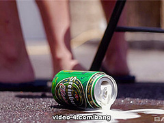 Alexis cherry gets fucked on the hood of a muscle car - BANG