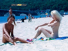 Ravishing Nude Beach Girls Tanning