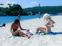 Ravishing Nude Beach Girls Tanning