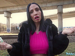Horny Italian Milf Orgasms In Public And Give Great Outdoor Blowjob