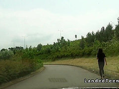 Stranded Teen Fucks Handsome Stranger