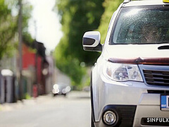 Sharing The Taxi Drivers Big Cock By