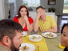 Brad Newman, Jennie Rose And Natasha Nice - Fat Girl With Big Milkings Tried A Young Cock