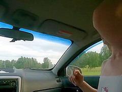 Picked Up A Russian Chick On The Way, And She Gives A Blowjob In The C