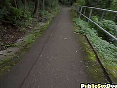 Public slut loves pounding outdoor in missionary in POV