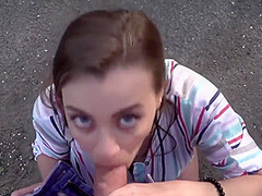 Josephine Jackson In Busty Bitch Sucks And Fucks In Public For Money