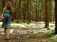 Blonde Goes Solo In The Outdoors