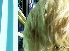 Blonde Teen Hitchhiker Masturbates In Car - Dakota Skye