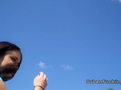 Chubby Busty Fucks In Public